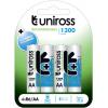  Uniross AA 1300 Series Performance 4 Carded Rechargeable Batteries wholesale