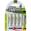 4 AA Carded 2400 Ansmann Rechargeable Batteries wholesale