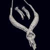 Silver Crystal Necklace And Earring Jewellery Sets wholesale