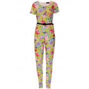 Wholesale Belted Floral Print Jumpsuits