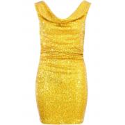 Wholesale Cowl Neck Drape Sequin Dresses