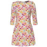 Wholesale Aztec Print Crepe Paneled Dresses