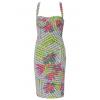 Neon Mono Print Cross Back Dresses