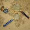  Gold Metal Frame Marble Handle 3x Magnifying Glass wholesale