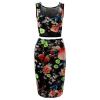 Lynn Multicoloured Tropical Floral Bodycon 2 Piece Suits