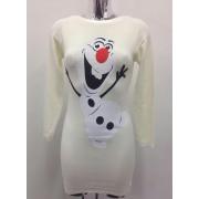 Wholesale KNITTED CHRISTMAS BODYCON DRESS WITH 3D NOSE Frozen Olaf