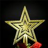 5.85inch Gold Christmas Tree Toppers Decorations Top Star wholesale