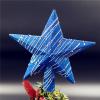 7.8 Inch Blue Christmas Tree Toppers Decorations Top Star wholesale