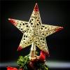 7.8 Inch Hollow Carved Tree Top Star Christmas Decorations  wholesale