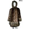 Wholesale Long Faux Fur Coat Tie-Dye Hoodie Jacket (FR235) wholesale