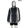 Wholesale Faux Fur Coat Tie-Dye Hoodie Jacket (FR770) wholesale