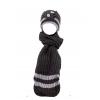 Wholesale Ladies Black/Grey Beanie Hats Winter Knit Scarves  wholesale