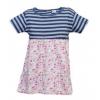 Striped/Floral Print S/S Dress wholesale