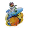 Children's Bedroom Or Nursery MDF Spaceman Shaped Wall Clock wholesale