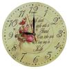 MDF Flowers & Friendship Saying Vintage Style Wall Clock 28  wholesale
