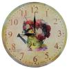 MDF Romantic Flowers & Watering Can Scene Wall Clock 28 Cm wholesale