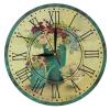 MDF Flowers & Watering Can Vintage Style Wall Clock 28cm wholesale