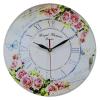 MDF Pink Roses & Butterfly Scene Shabby Chic Wall Clock 34cm wholesale