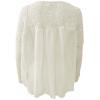 Sheer Back Knit Fabric Blouse wholesale