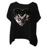 Sequined Heart Baggy Top wholesale
