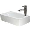 Ceramic Rectangle Wall Mount Bathroom Sink, Tap & Fittings wholesale