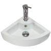 Ceramic Corner Bathroom Sink, Tap & Fittings wholesale