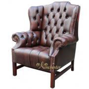 Wholesale Chesterfield Churchill High Back Wing Chair Antique Brown