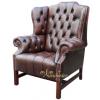 Chesterfield Churchill High Back Wing Chair Antique Brown
