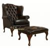 Chesterfield Offer Mallory High Back Wing Chair Footstool