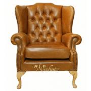 Wholesale Chesterfield Gladstone Queen Anne High Chair Old English Tan