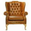 Chesterfield Gladstone Queen Anne High Chair Old English Tan