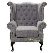 Wholesale Chesterfield Fabric Newby High Back Chair Verity Plain Steel