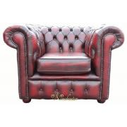 Wholesale Chesterfield Low Back Club ArmChair Antique Oxblood Leather