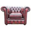 Chesterfield Low Back Club ArmChair Antique Oxblood Leather