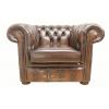 Chesterfield Low Back Club ArmChair Antique Brown Leather