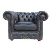 Wholesale Chesterfield Low Back Club ArmChair Black Leather