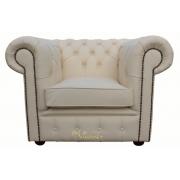 Wholesale Chesterfield Low Back Club ArmChair Ivory Leather