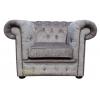 Chesterfield Low Back ArmChair Perla Illusions Grey Velvet  armchairs wholesale