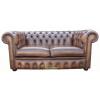 Chesterfield 2 Seater Antique Tan  Leather Sofa Offer