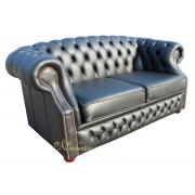 Wholesale Chesterfield Buckingham 2 Seater Black Leather Sofa Offer