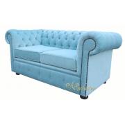 Wholesale Chesterfield 2 Seater Settee Velluto Duck Egg Fabric Offer