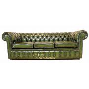 Wholesale Chesterfield Holyrood 3 Seater Antique Green Leather Sofa 