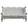 Chesterfield Chatsworth 3 Seater Queen Anne Wing Chair White