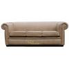 Chesterfield 1930 3 Seater OldEnglish Parchment Leather Sofa