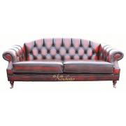 Wholesale Victoria 3 Seater Chesterfield  Sofa Antique Oxblood Leather