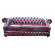 Wholesale Chesterfield Buckingham 3 Seater Oxblood Leather Sofa Offer