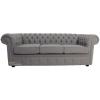 Chesterfield 3 Seater Settee Proposta Steel Grey Fabric Sofa wholesale futons