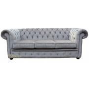 Wholesale Chesterfield 3 Seater Perla Illusions Grey Velvet Sofa Offer
