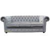 Chesterfield 3 Seater Perla Illusions Grey Velvet Sofa Offer