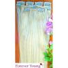 Light Blonde Half Head Human Clip In Hair Extensions wholesale